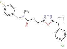 3-{5-[1-(4-chlorophenyl)cyclobutyl]-1,3,4-oxadiazol-2-yl}-N-(4-fluorobenzyl)-N-methylpropanamide