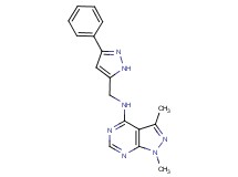 1,3-dimethyl-N-[(3-phenyl-1H-pyrazol-5-yl)methyl]-1H-pyrazolo[3,4-d]pyrimidin-4-amine