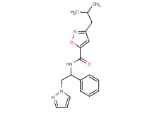 3-isobutyl-N-[1-phenyl-2-(1H-pyrazol-1-yl)ethyl]-5-isoxazolecarboxamide