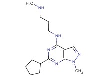 (6-cyclopentyl-1-methyl-1H-pyrazolo[3,4-d]pyrimidin-4-yl)[3-(methylamino)propyl]amine