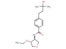 N-[(3S*,4R*)-4-ethoxytetrahydro-3-furanyl]-4-(3-hydroxy-3-methylbutyl)benzamide