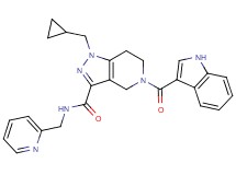 1-(cyclopropylmethyl)-5-(1H-indol-3-ylcarbonyl)-N-(2-pyridinylmethyl)-4,5,6,7-tetrahydro-1H-pyrazolo[4,3-c]pyridine-3-carboxamide