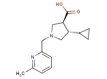 (3S*,4S*)-4-cyclopropyl-1-[(6-methylpyridin-2-yl)methyl]pyrrolidine-3-carboxylic acid