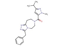 3-benzyl-7-[(3-isopropyl-1-methyl-1H-pyrazol-5-yl)carbonyl]-6,7,8,9-tetrahydro-5H-[1,2,4]triazolo[4,3-d][1,4]diazepine