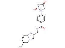 4-(2,4-dioxo-1-imidazolidinyl)-N-[(6-methylimidazo[1,2-a]pyridin-2-yl)methyl]benzamide