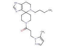 5-butyl-1'-[3-(5-methyl-1H-pyrazol-1-yl)propanoyl]-1,5,6,7-tetrahydrospiro[imidazo[4,5-c]pyridine-4,4'-piperidine]