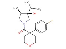 (3R*,4R*)-1-{[4-(4-fluorophenyl)tetrahydro-2H-pyran-4-yl]carbonyl}-3-isopropyl-4-methyl-3-pyrrolidinol