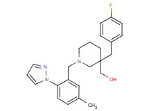 {3-(4-fluorobenzyl)-1-[5-methyl-2-(1H-pyrazol-1-yl)benzyl]-3-piperidinyl}methanol