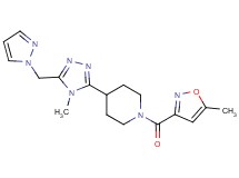 1-[(5-methylisoxazol-3-yl)carbonyl]-4-[4-methyl-5-(1H-pyrazol-1-ylmethyl)-4H-1,2,4-triazol-3-yl]piperidine
