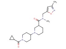 1'-(cyclopropylcarbonyl)-N-methyl-N-[(3-methylisoxazol-5-yl)methyl]-1,4'-bipiperidine-3-carboxamide
