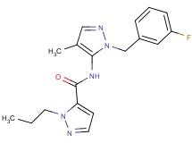 N-[1-(3-fluorobenzyl)-4-methyl-1H-pyrazol-5-yl]-1-propyl-1H-pyrazole-5-carboxamide