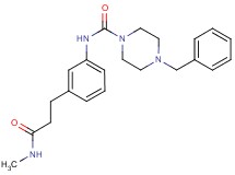 4-benzyl-N-{3-[3-(methylamino)-3-oxopropyl]phenyl}piperazine-1-carboxamide