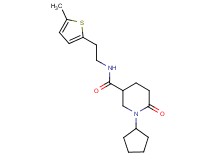 1-cyclopentyl-N-[2-(5-methyl-2-thienyl)ethyl]-6-oxo-3-piperidinecarboxamide