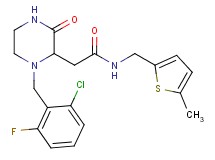 2-[1-(2-chloro-6-fluorobenzyl)-3-oxo-2-piperazinyl]-N-[(5-methyl-2-thienyl)methyl]acetamide