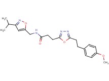 N-[(3-isopropyl-5-isoxazolyl)methyl]-3-{5-[2-(4-methoxyphenyl)ethyl]-1,3,4-oxadiazol-2-yl}propanamide