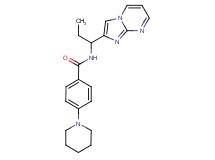 N-(1-imidazo[1,2-a]pyrimidin-2-ylpropyl)-4-piperidin-1-ylbenzamide