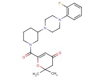 6-({3-[4-(2-fluorophenyl)-1-piperazinyl]-1-piperidinyl}carbonyl)-2,2-dimethyl-2,3-dihydro-4H-pyran-4-one