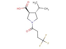 (3S*,4S*)-4-isopropyl-1-(4,4,4-trifluorobutanoyl)-3-pyrrolidinecarboxylic acid