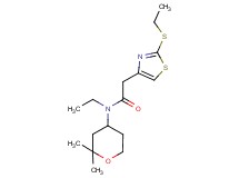 N-(2,2-dimethyltetrahydro-2H-pyran-4-yl)-N-ethyl-2-[2-(ethylthio)-1,3-thiazol-4-yl]acetamide