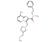3-{[3-(methoxymethyl)-1-pyrrolidinyl]methyl}-N,8-dimethyl-N-(2-phenylethyl)imidazo[1,2-a]pyridine-2-carboxamide