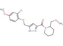1-({5-[(2-chloro-4-methoxyphenoxy)methyl]-1H-pyrazol-3-yl}carbonyl)-2-(methoxymethyl)piperidine