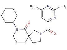 7-cyclohexyl-2-[(2,6-dimethylpyrimidin-4-yl)carbonyl]-2,7-diazaspiro[4.5]decan-6-one