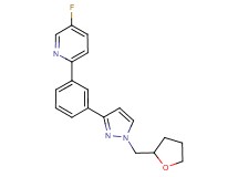 5-fluoro-2-{3-[1-(tetrahydro-2-furanylmethyl)-1H-pyrazol-3-yl]phenyl}pyridine