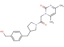 1-(2-{3-[4-(hydroxymethyl)benzyl]pyrrolidin-1-yl}-2-oxoethyl)-4,6-dimethylpyrimidin-2(1H)-one