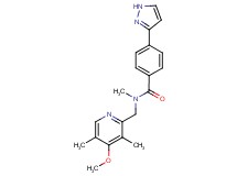 N-[(4-methoxy-3,5-dimethyl-2-pyridinyl)methyl]-N-methyl-4-(1H-pyrazol-3-yl)benzamide