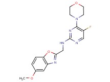 5-fluoro-N-[(5-methoxy-1,3-benzoxazol-2-yl)methyl]-4-morpholin-4-ylpyrimidin-2-amine