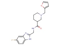 N-[(5-fluoro-1H-benzimidazol-2-yl)methyl]-1-(2-furylmethyl)-3-piperidinecarboxamide