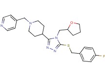 4-({4-[5-[(4-fluorobenzyl)thio]-4-(tetrahydro-2-furanylmethyl)-4H-1,2,4-triazol-3-yl]-1-piperidinyl}methyl)pyridine