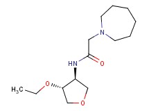 2-azepan-1-yl-N-[(3S*,4R*)-4-ethoxytetrahydrofuran-3-yl]acetamide