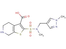 2-({methyl[(1-methyl-1H-pyrazol-4-yl)methyl]amino}sulfonyl)-4,5,6,7-tetrahydrothieno[2,3-c]pyridine-3-carboxylic acid