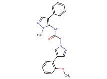 2-[4-(2-methoxyphenyl)-1H-pyrazol-1-yl]-N-(1-methyl-4-phenyl-1H-pyrazol-5-yl)acetamide