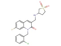 1-(2-chlorobenzyl)-3-{[(1,1-dioxidotetrahydro-3-thienyl)amino]methyl}-7-fluoro-2(1H)-quinolinone