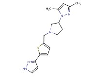 3,5-dimethyl-1-(1-{[5-(1H-pyrazol-3-yl)-2-thienyl]methyl}pyrrolidin-3-yl)-1H-pyrazole