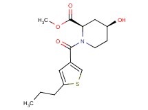 methyl (2R*,4S*)-4-hydroxy-1-[(5-propyl-3-thienyl)carbonyl]piperidine-2-carboxylate