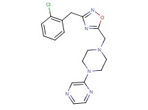 2-(4-{[3-(2-chlorobenzyl)-1,2,4-oxadiazol-5-yl]methyl}-1-piperazinyl)pyrazine