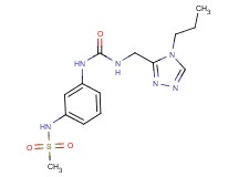 N-{3-[({[(4-propyl-4H-1,2,4-triazol-3-yl)methyl]amino}carbonyl)amino]phenyl}methanesulfonamide