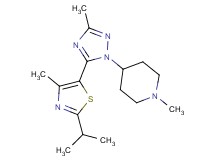 4-[5-(2-isopropyl-4-methyl-1,3-thiazol-5-yl)-3-methyl-1H-1,2,4-triazol-1-yl]-1-methylpiperidine