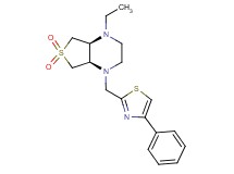 (4aR*,7aS*)-1-ethyl-4-[(4-phenyl-1,3-thiazol-2-yl)methyl]octahydrothieno[3,4-b]pyrazine 6,6-dioxide