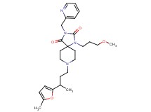 1-(3-methoxypropyl)-8-[3-(5-methyl-2-furyl)butyl]-3-(2-pyridinylmethyl)-1,3,8-triazaspiro[4.5]decane-2,4-dione