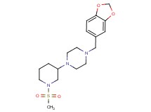 1-(1,3-benzodioxol-5-ylmethyl)-4-[1-(methylsulfonyl)-3-piperidinyl]piperazine