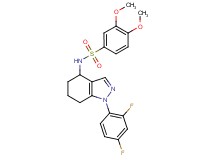 N-[1-(2,4-difluorophenyl)-4,5,6,7-tetrahydro-1H-indazol-4-yl]-3,4-dimethoxybenzenesulfonamide