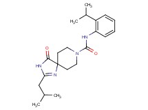 2-isobutyl-N-(2-isopropylphenyl)-4-oxo-1,3,8-triazaspiro[4.5]dec-1-ene-8-carboxamide
