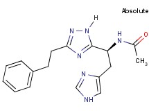 N-{(1S)-2-(1H-imidazol-4-yl)-1-[3-(2-phenylethyl)-1H-1,2,4-triazol-5-yl]ethyl}acetamide