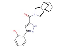 2-{5-[(1R*,2R*,6S*,7S*)-4-azatricyclo[5.2.2.0~2,6~]undec-4-ylcarbonyl]-1H-pyrazol-3-yl}phenol