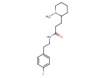 N-[2-(4-fluorophenyl)ethyl]-3-(1-methyl-2-piperidinyl)propanamide