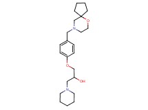1-[4-(6-oxa-9-azaspiro[4.5]dec-9-ylmethyl)phenoxy]-3-piperidin-1-ylpropan-2-ol
